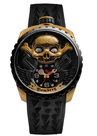 Bomberg BOLT-68 Skull Rider Hell Gold BS47APBA.056-2.3 Watch replica